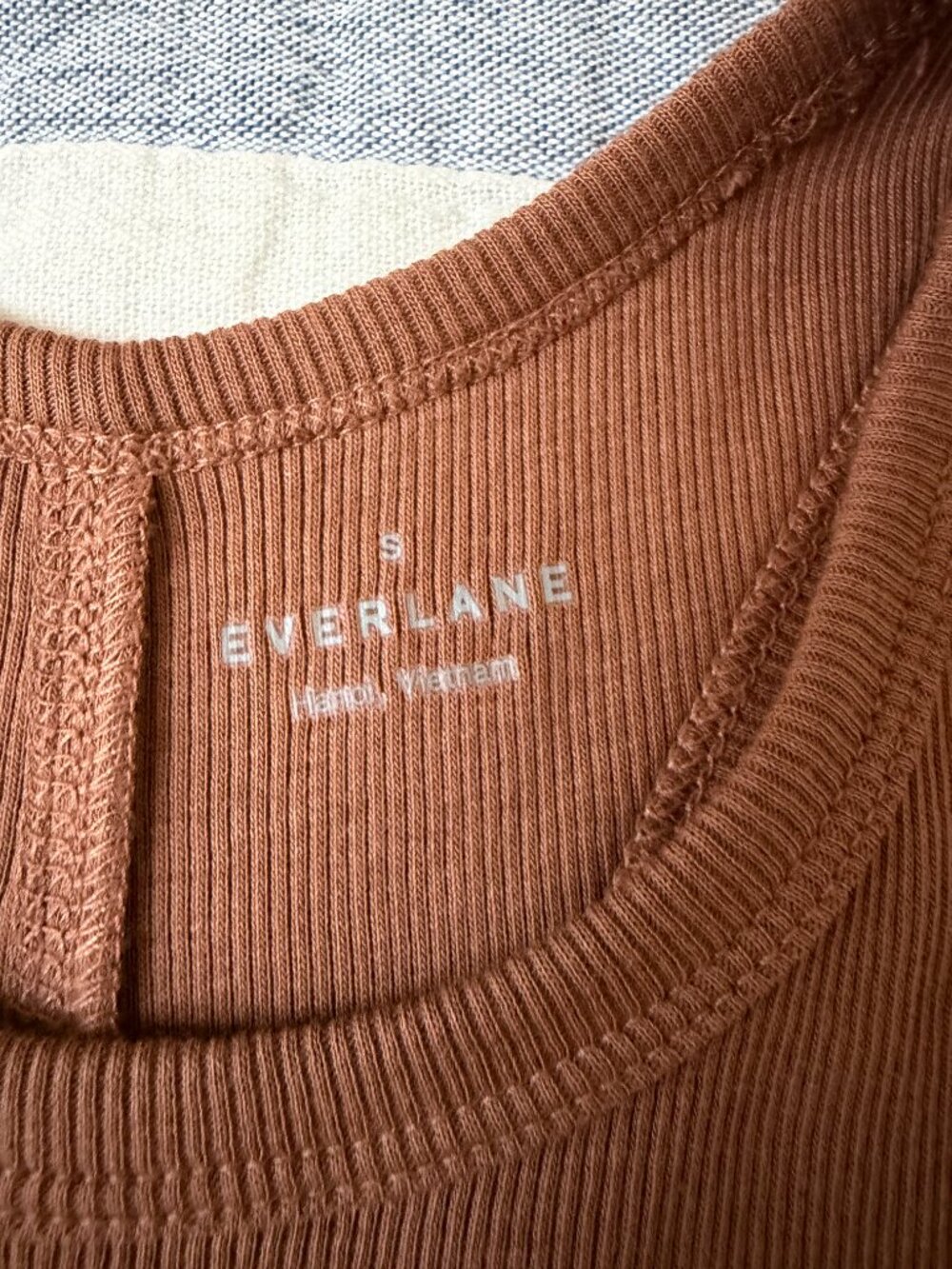 Everlane Racerback Ribbed Tank, Size Small - Picture 3 of 4